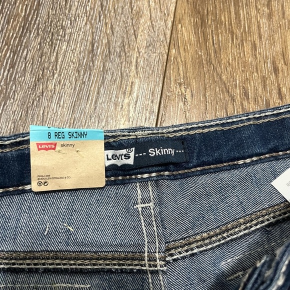 Levi’s Big  Kids Slim Boot Cut Dark Wash Jeans NWT - Picture 6 of 8